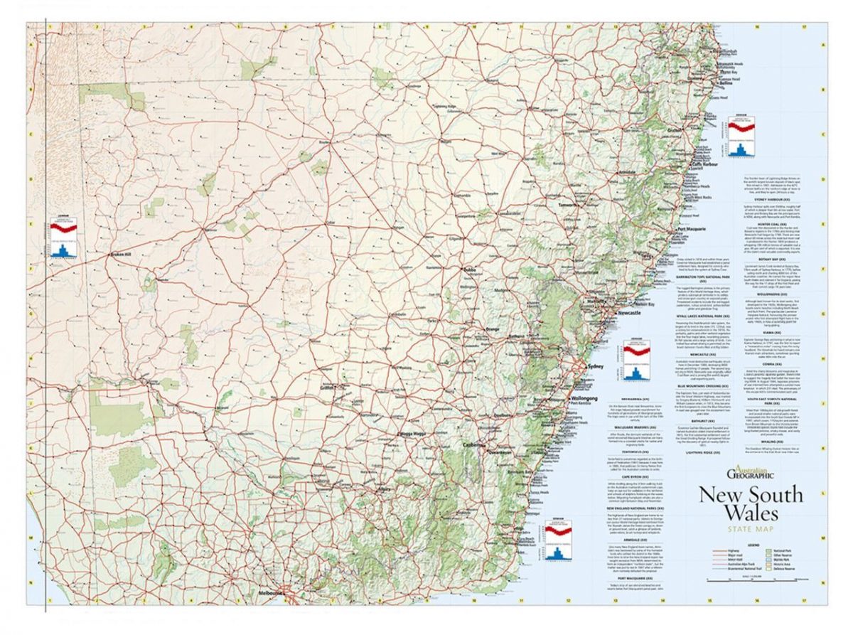 NSW Map Poster Australian Geographic