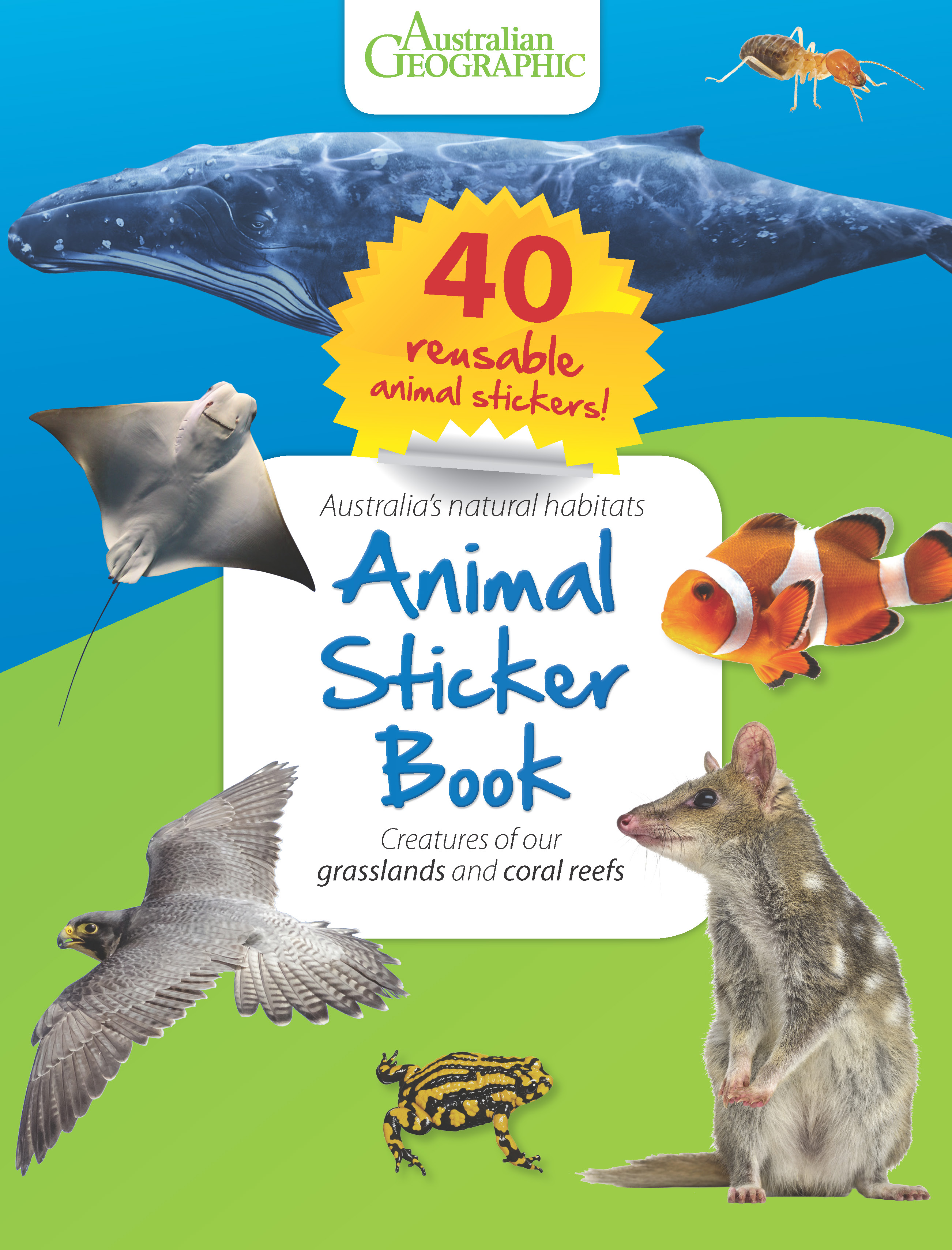 Animal Sticker Book Grasslands And Reefs Australian Geographic