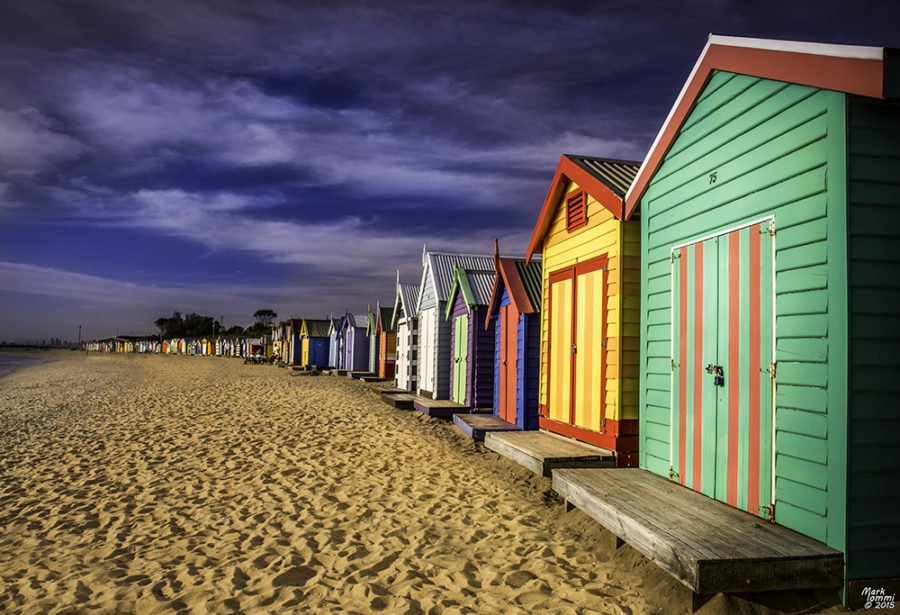 Beach huts in a line - Australian Geographic Beach huts in a line - Australian Geographic