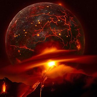 Illustration of Hadean Earth