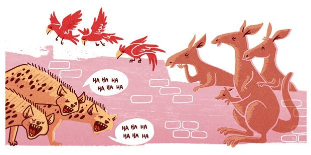 animal groups sharing their collective nouns in an infographic