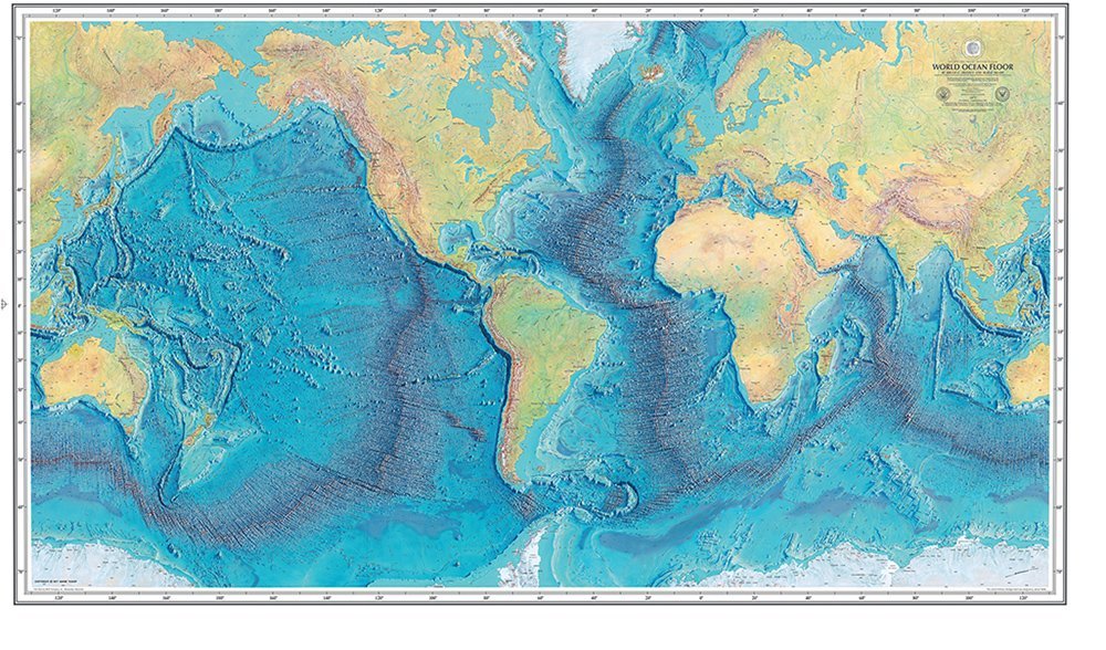 World Map Ocean Floor