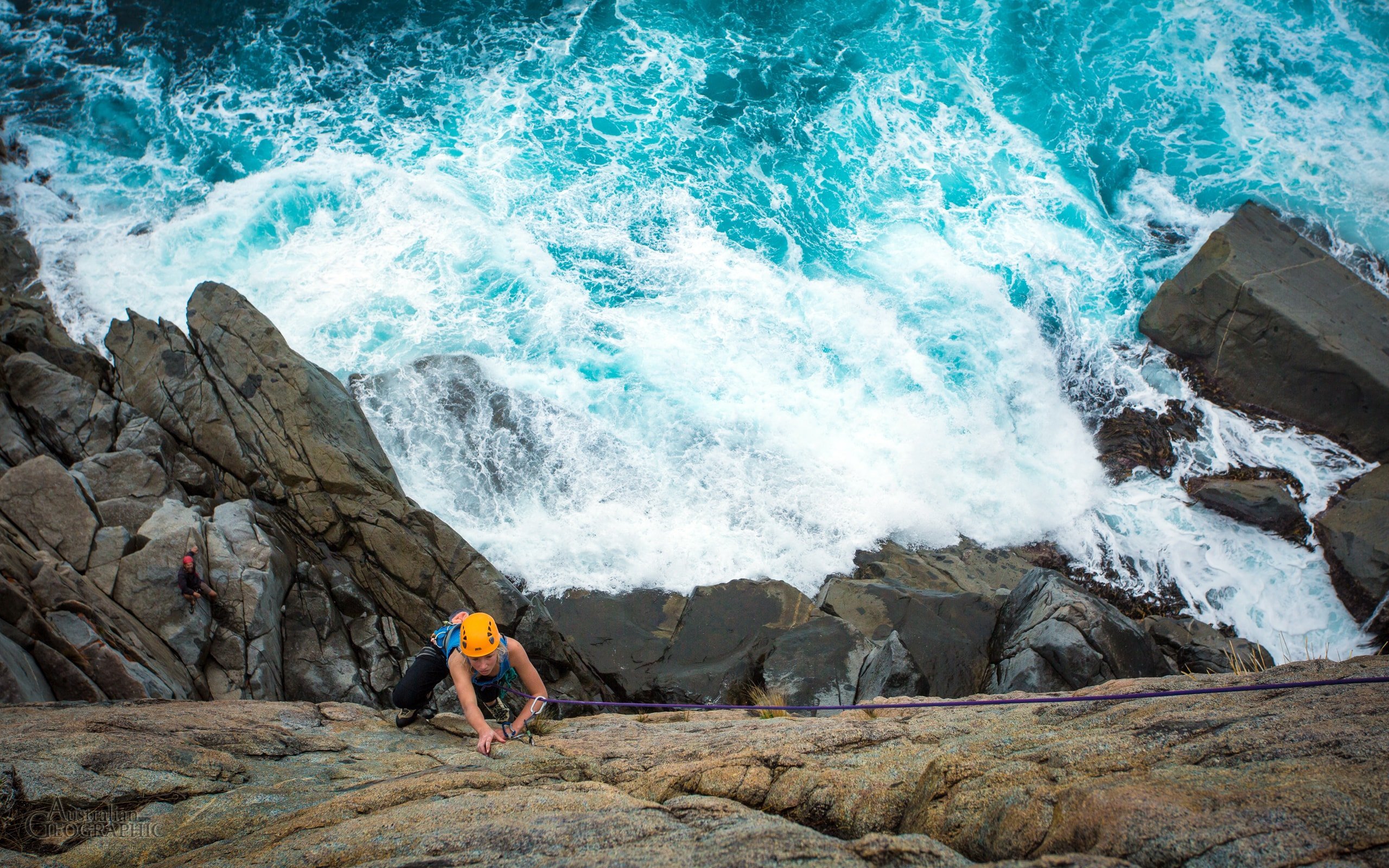 Rock climbing, Tasmania Australian Geographic