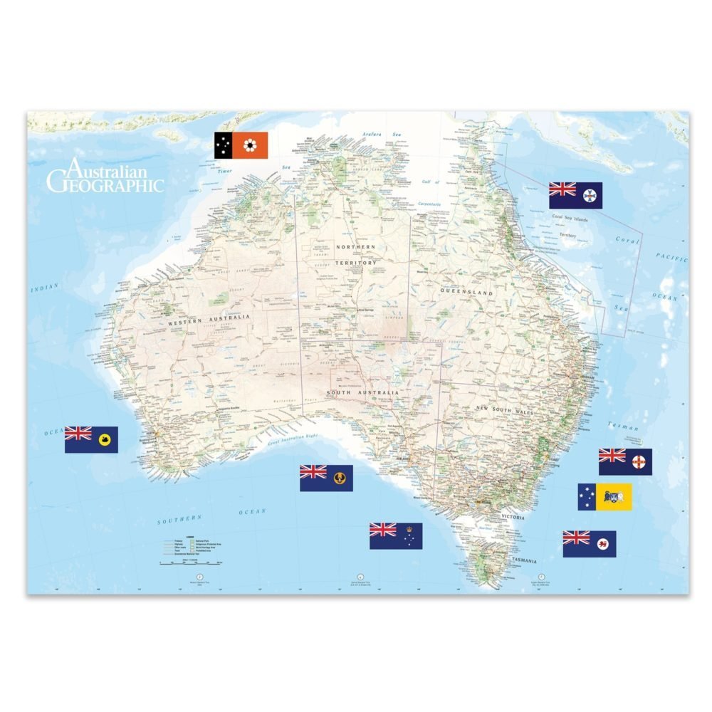 Australian Geographic Australia Scratch Map Poster Australian Geographic