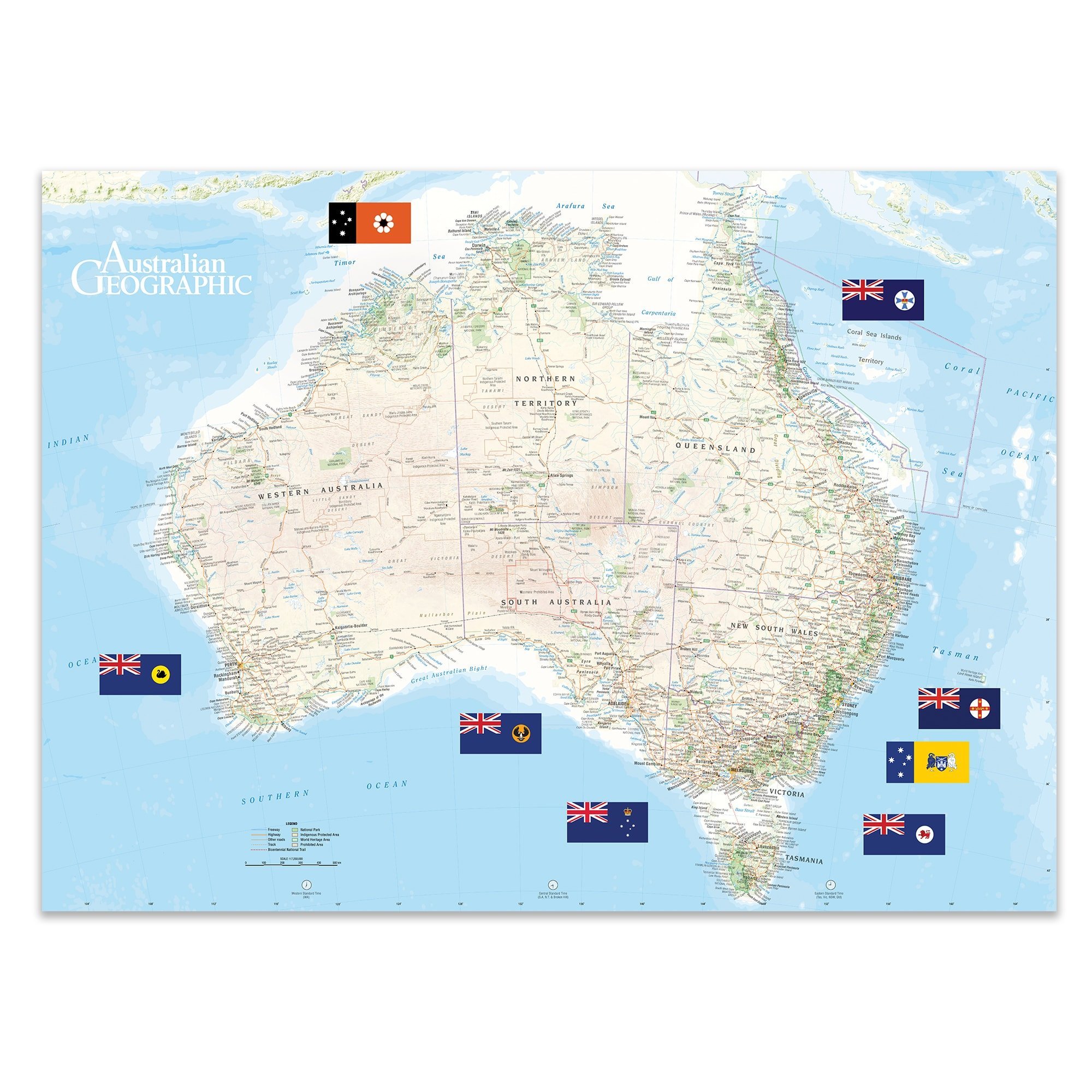 Australian Geographic Australia Scratch Map Poster Australian Geographic