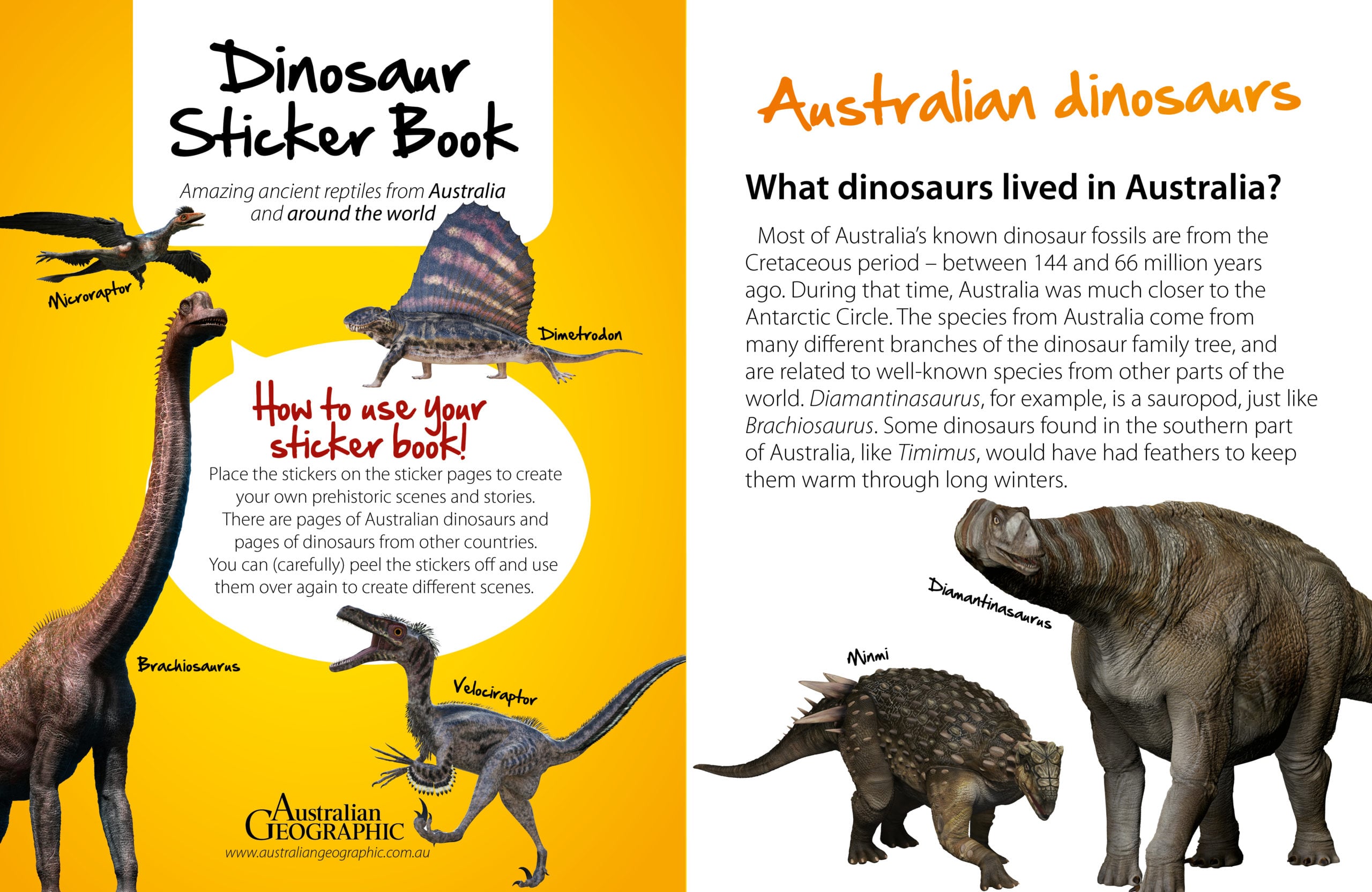 Dinosaur Sticker Book Australian Geographic