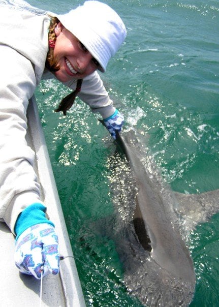 Blake with shark