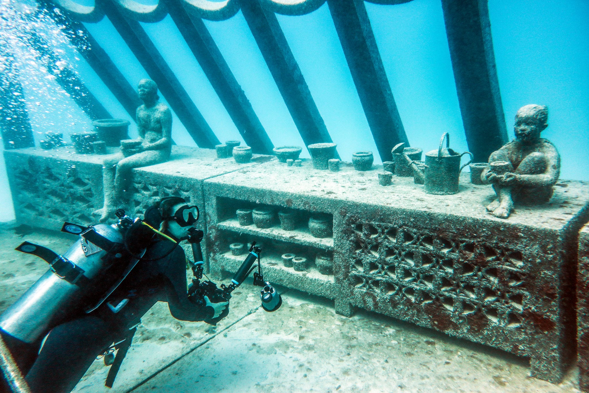 Explore the underwater art museum on the Great Barrier Reef