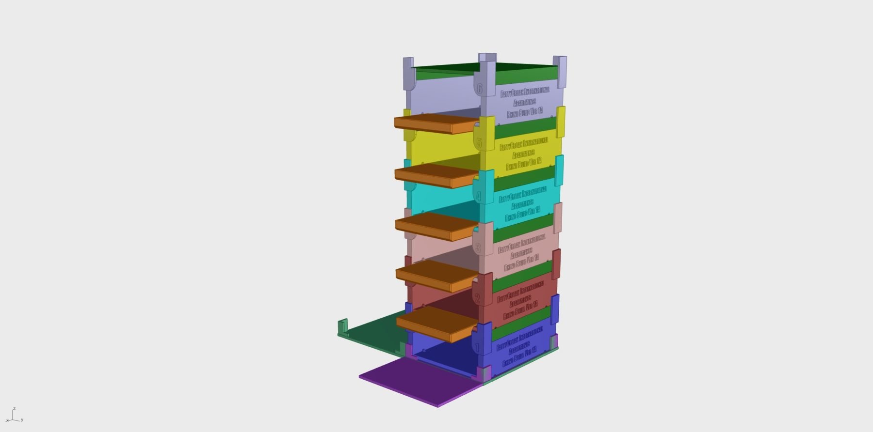 a 3D render of a frog apartment
