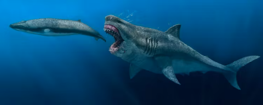 megalodon shark vs great white shark jaws