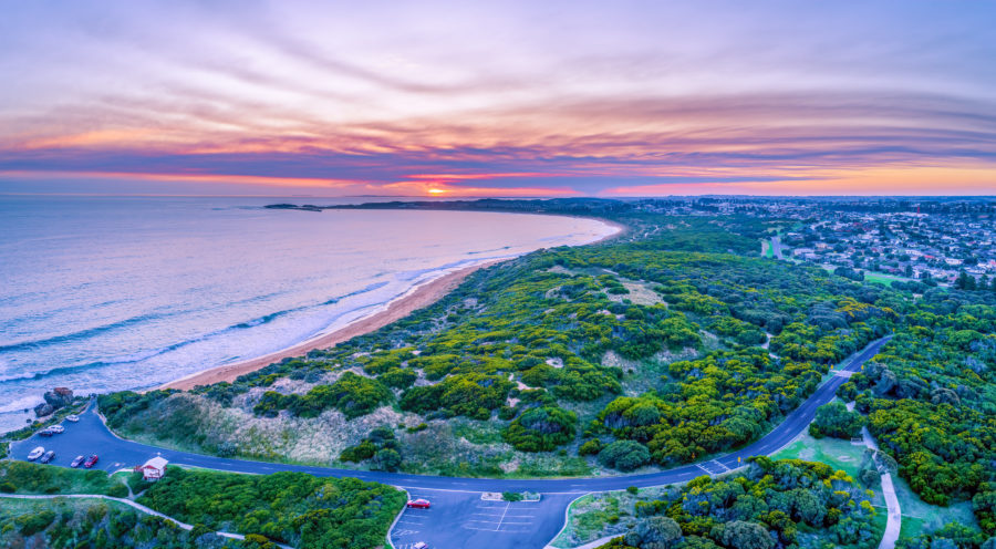 An aerial view of Warrnambool, the benefits of moving to regional areas within Australia and work remotely