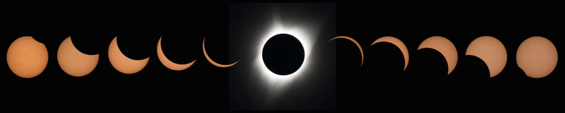progression of a total solar eclipse