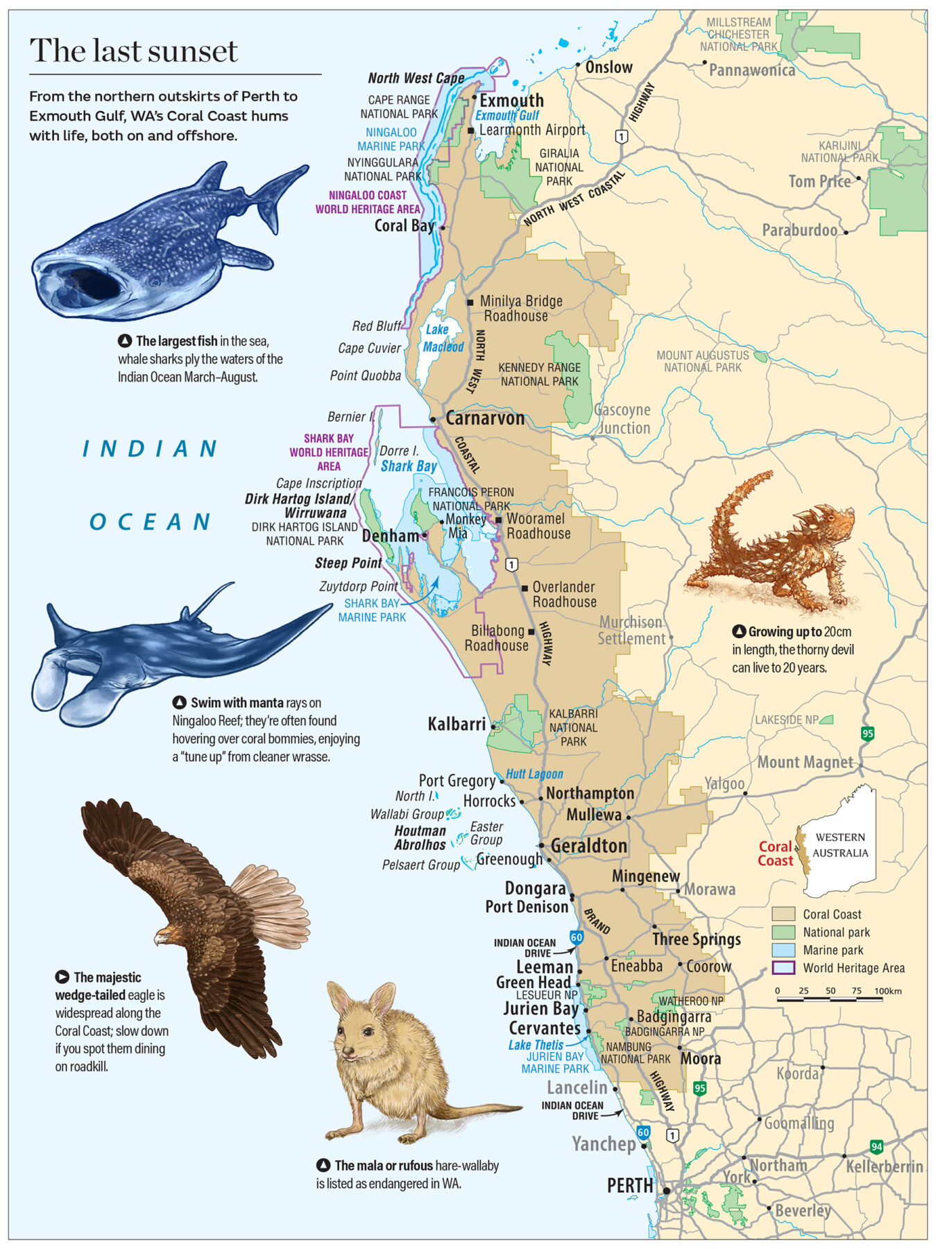 A map of Western Australia