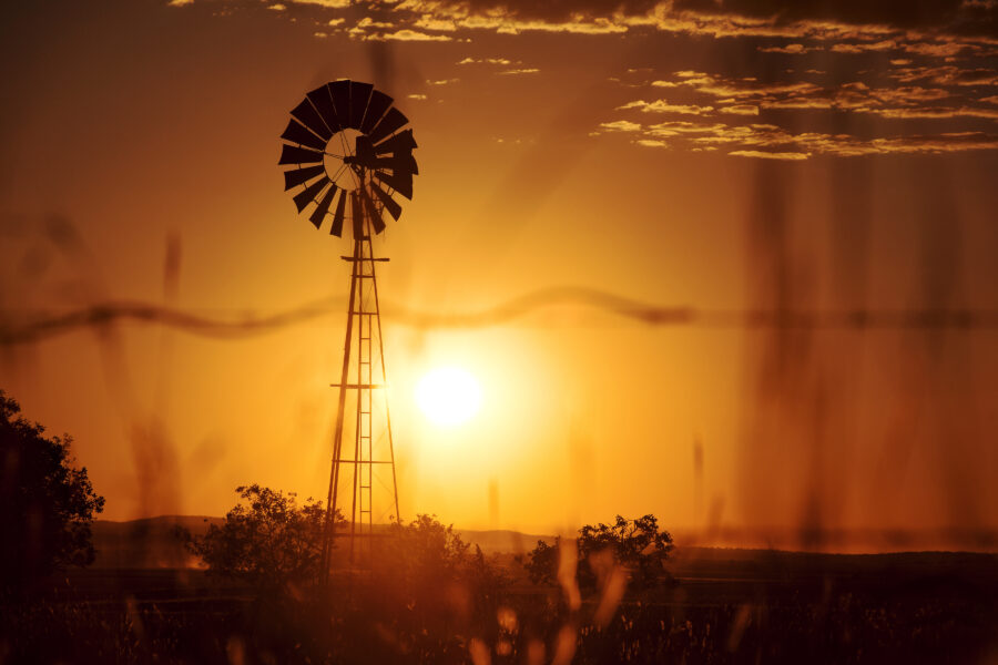 Windmill,In,The,Outback,Of,Queensland