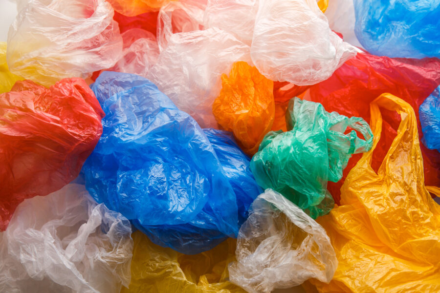A pile of colourful soft plastics.