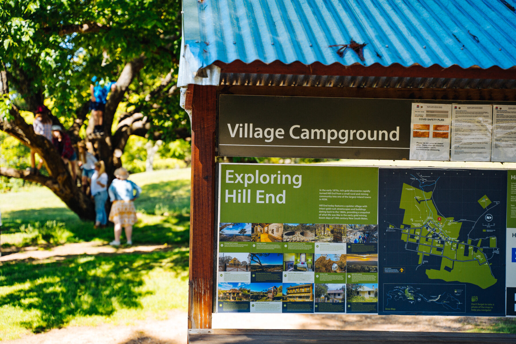 The Village Campground in Hill End, New South Wales.