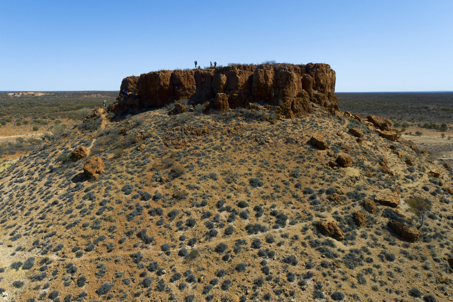 Bishop Rileys Pulpit is a large rock landmark.