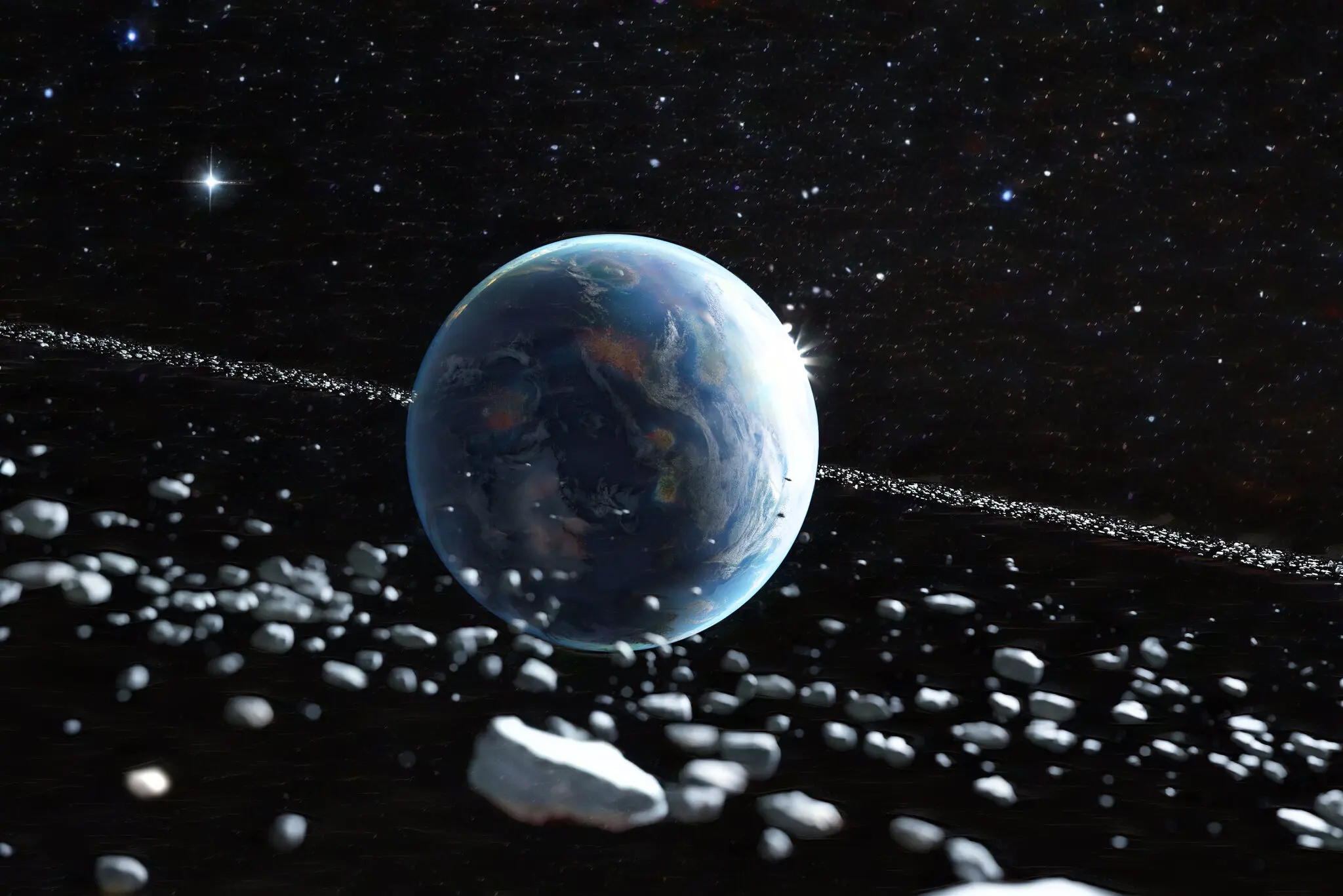 A ringed planet Earth?