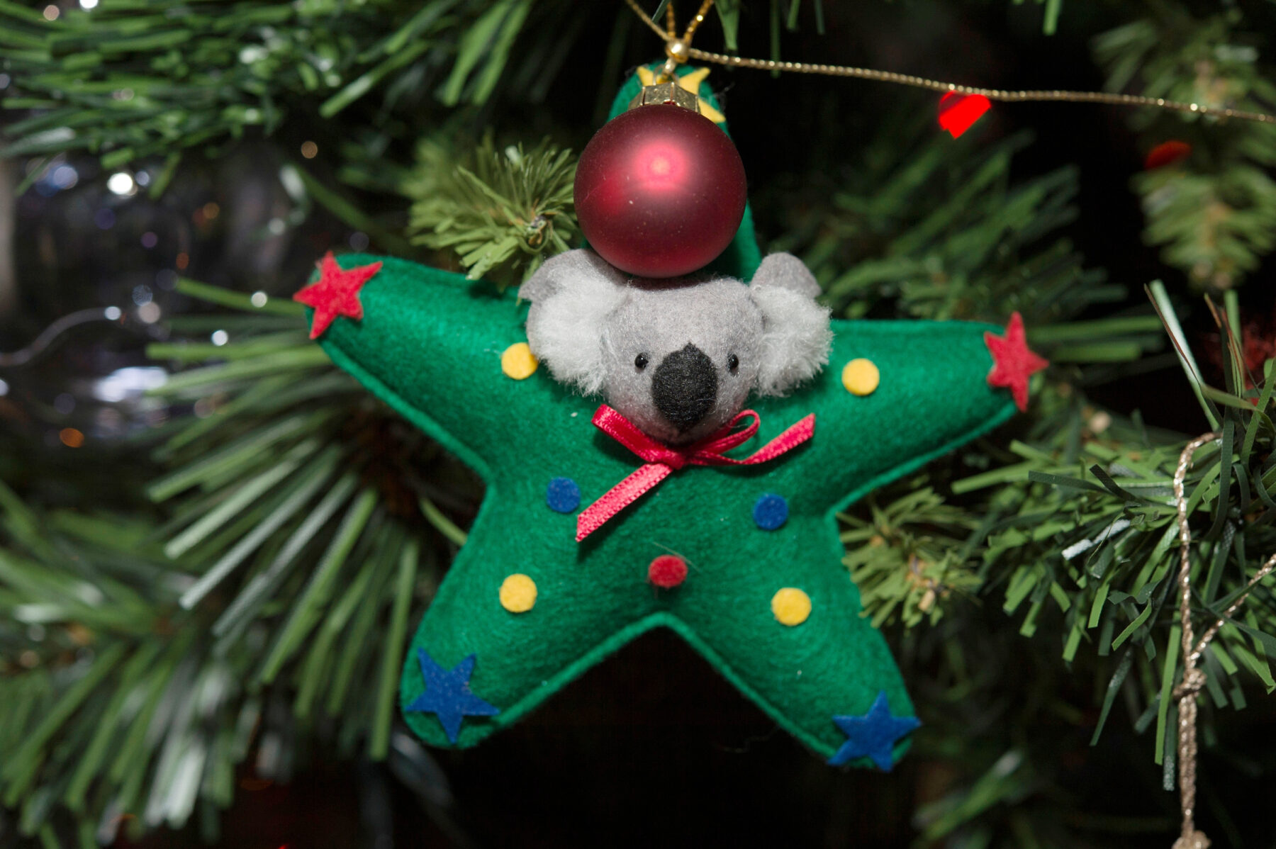 Koala decoration on Christmas Tree