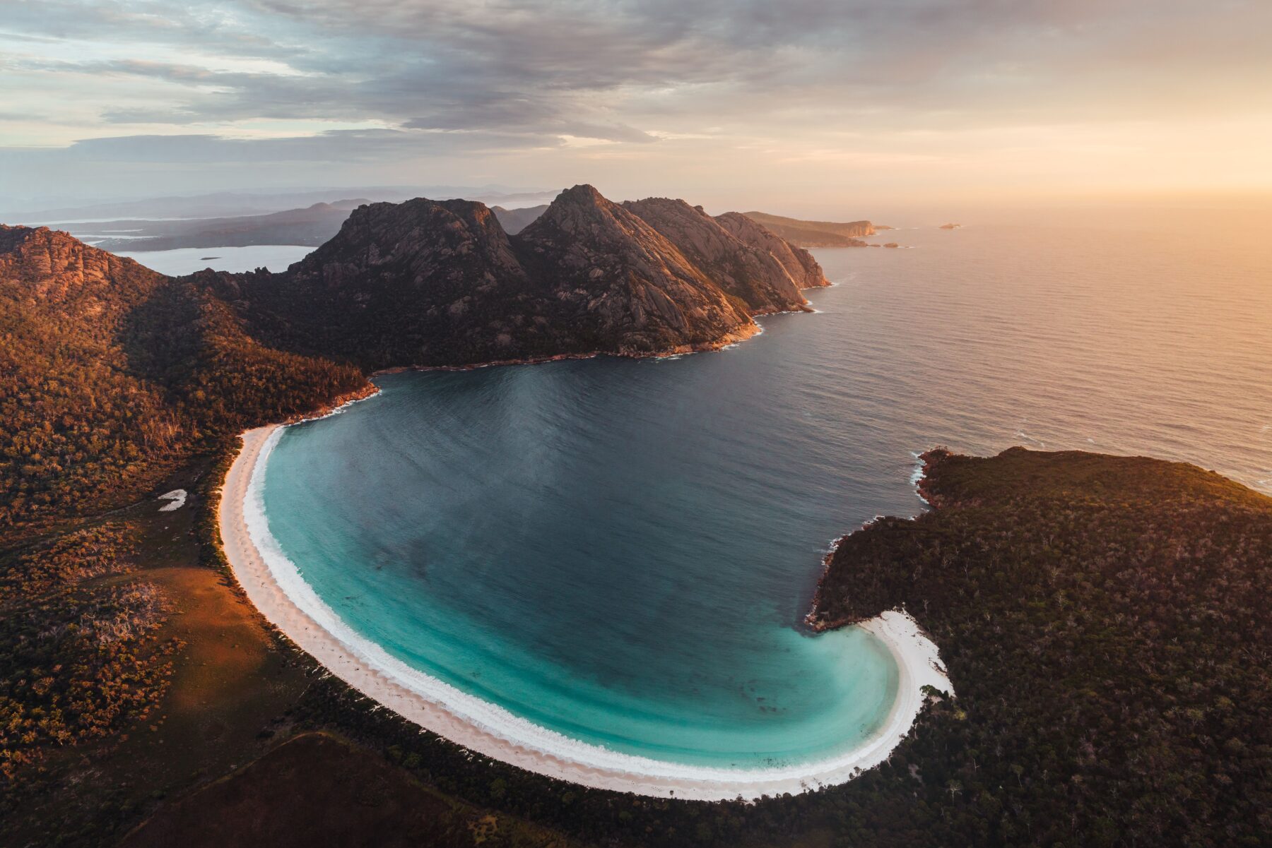 Aerial view of Wineglass Bay