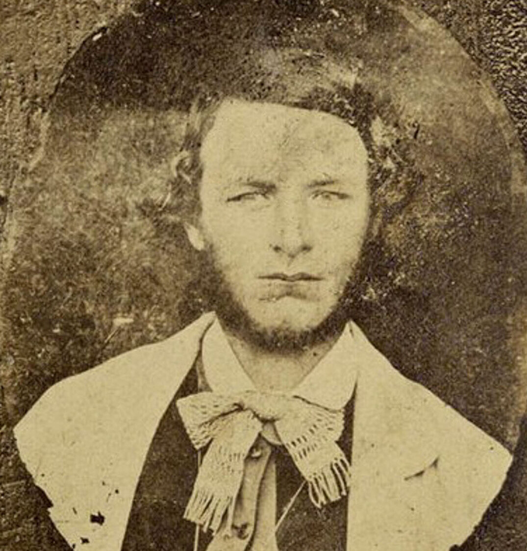 A carte de visite photograph of Ben Hall, circa 1863