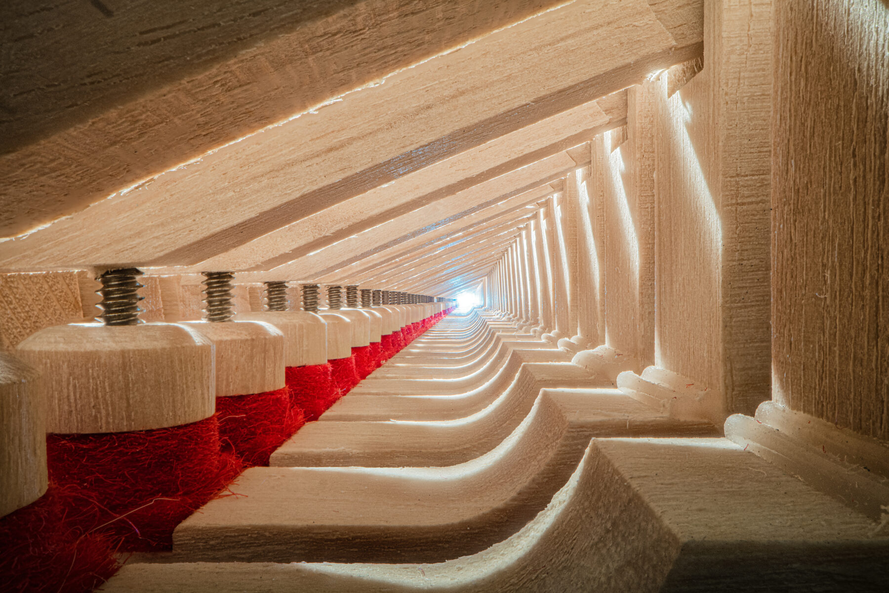 Inside a Fazioli grand piano
