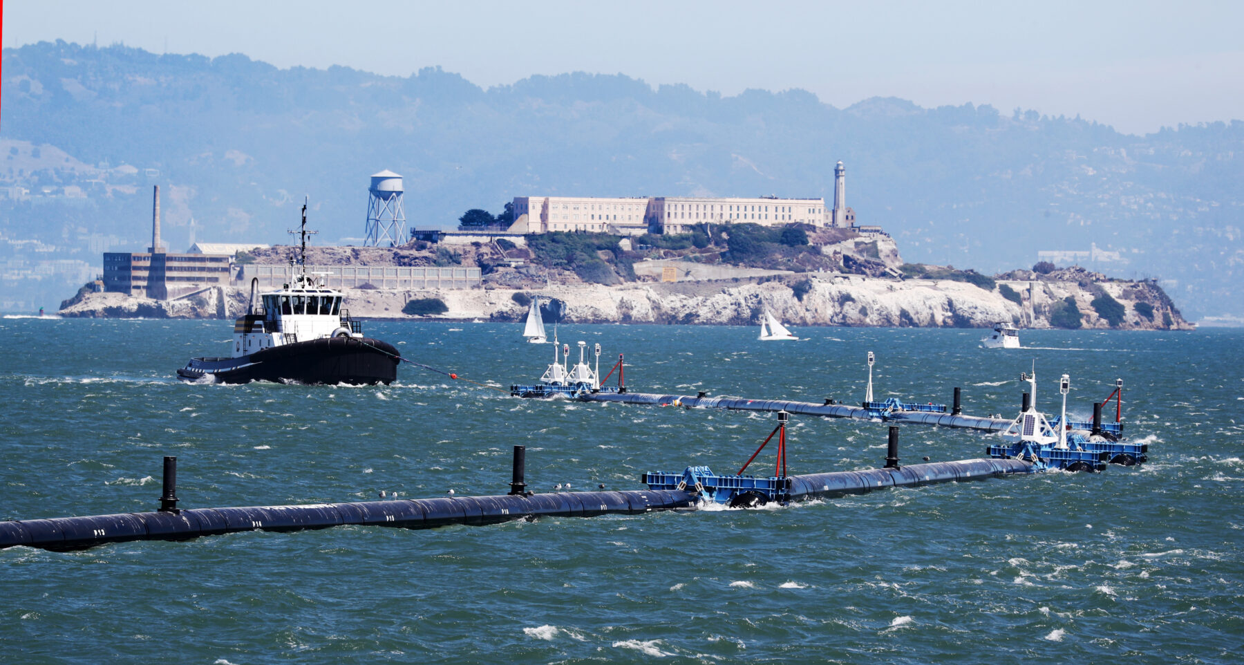 The Ocean Cleanup cleanup system in San Francisco