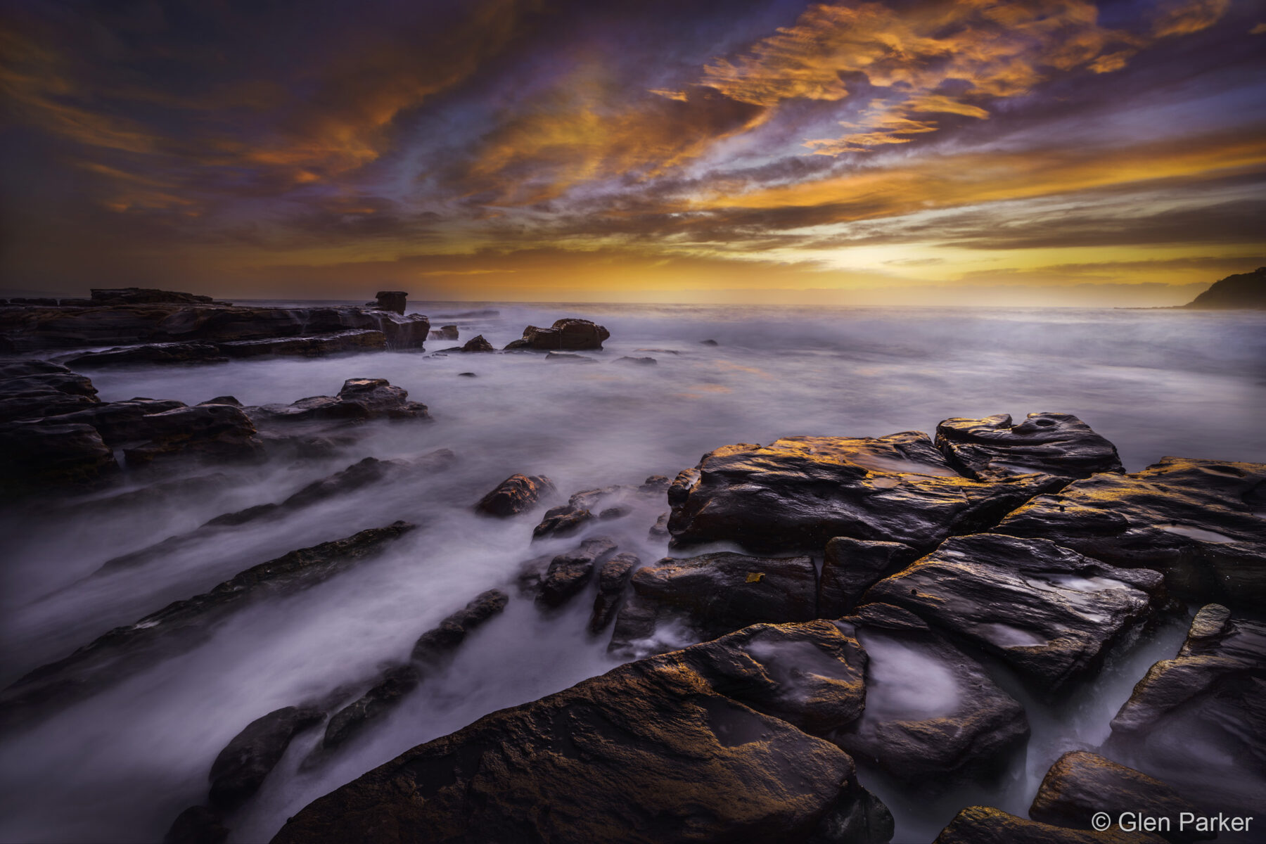 Palm Beach Orange Sunrise by Glen Parker
