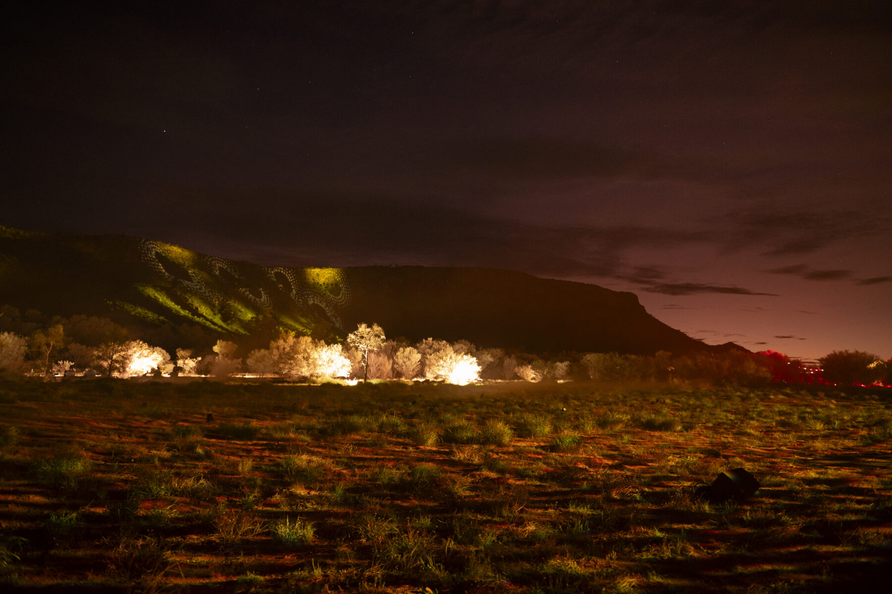 MacDonnell Ranges Light Show