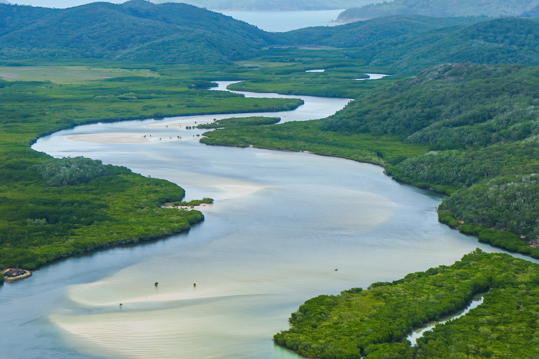 Aerial view of the Hill Inlet