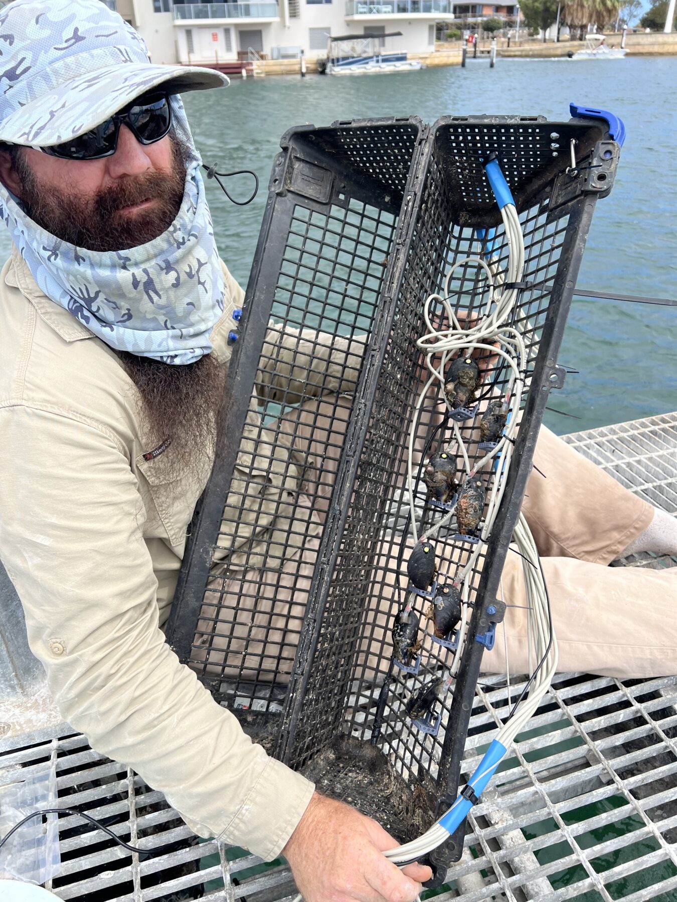 Murdoch University research fellow Dr Alan Cottingham with the Spyvalve technology