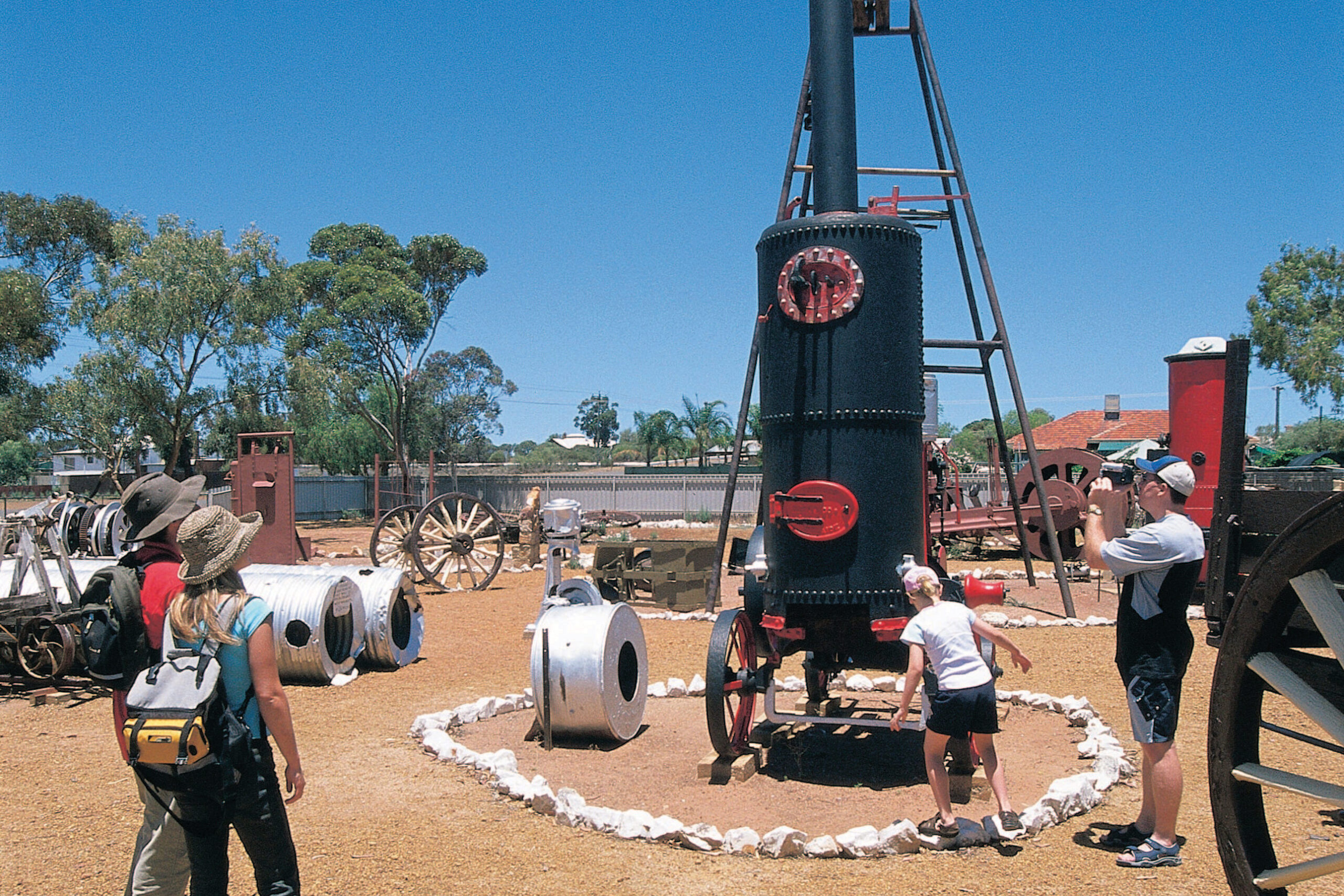 Tourists at Ben Prior Park, in Coolgardie