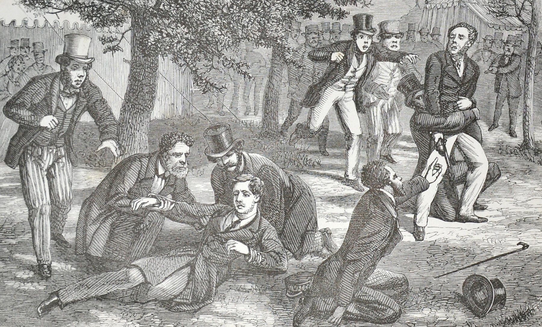 An artist’s impression of the assassination attempt of Prince Alfred