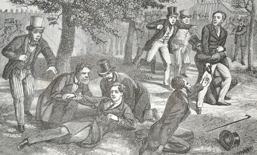 An artist’s impression of the assassination attempt of Prince Alfred