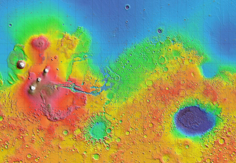 Mars topography